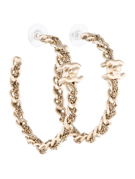 chanel small hoop earrings|chanel inspired hoop earrings.